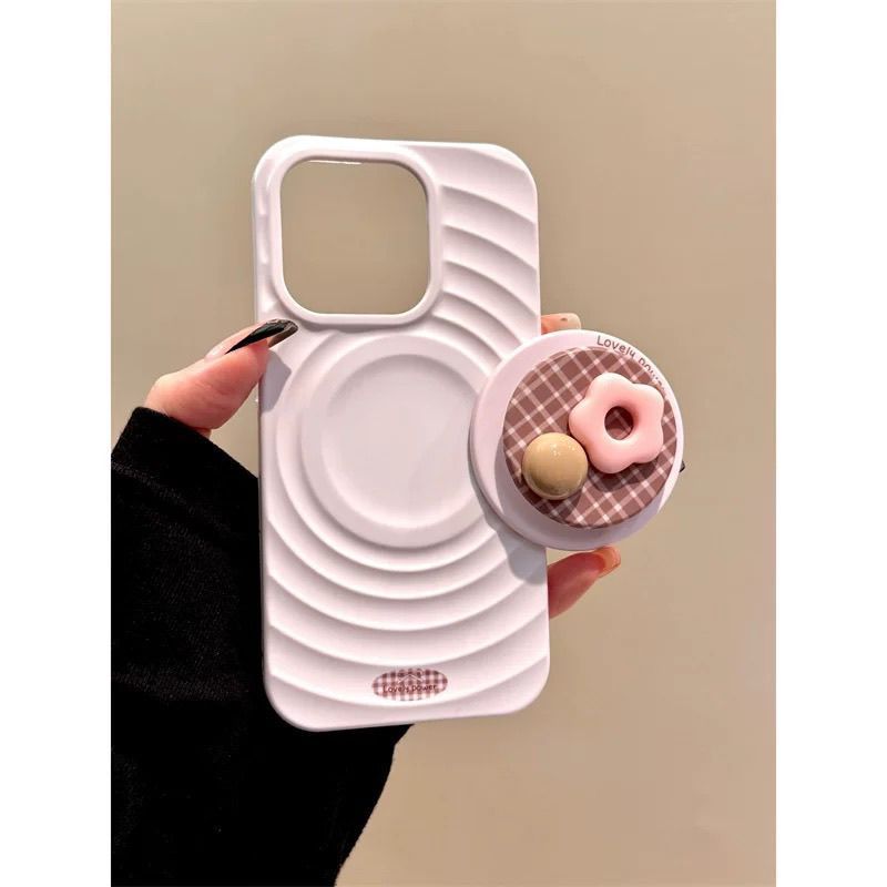Thích hợp cho Apple / iphone16promax Vỏ từ tính sóng ba chiều đơn giản sáng tạo iphone15pro