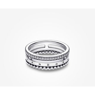 Nhẫn Pavé & Hạt Logo Chữ Ký Mới 2026