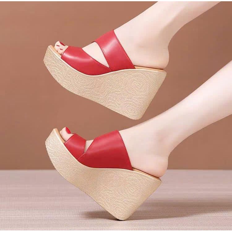 DÉP XUỒNG DA XỊN KHOÉT HÔNG 10P DÒNG HÀNG CAO CẤP TTXXTTIIÔ