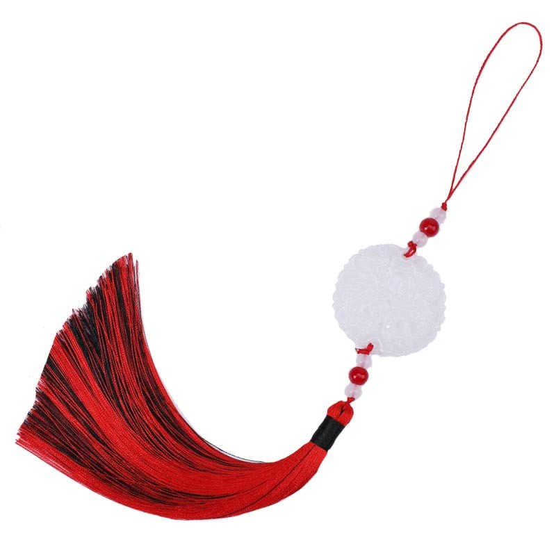 Cổ Hoa Mai Ruyi Khóa Tua Russel Trắng Ngọc Mặt Dây Chuyền Eo Đánh Dấu Trang Quạt Cổ Trang Phục Trang Phục Sân Khấu Tua Rua Mặt Dây Chuyền M3OE