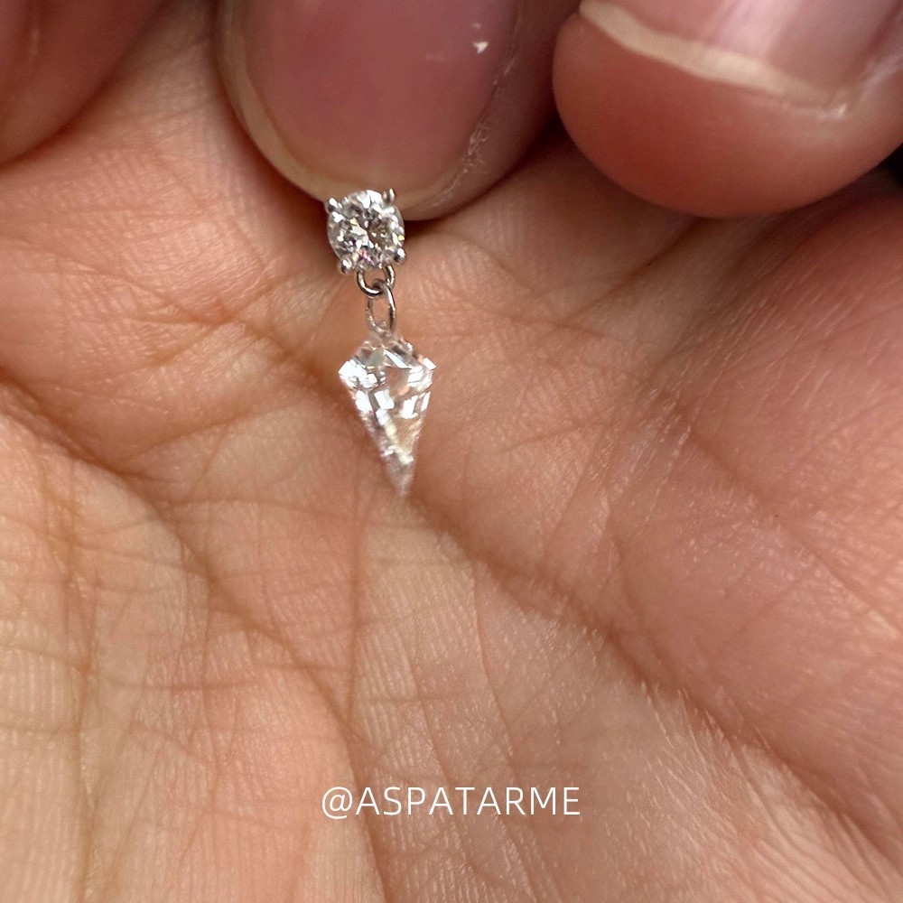 Nhấp Nháy Zircon Giọt Nước Tua Rua Bông Tai Đơn Gian, Độc Đáo - Phù Hợp Mọi Lúc