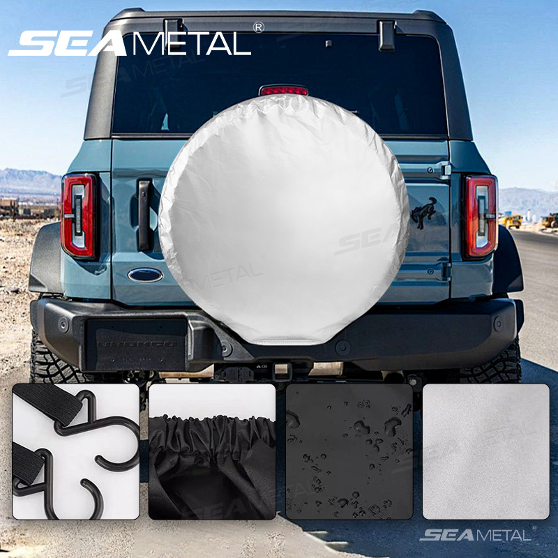 SEAMETAL Dự Phòng Lốp Xe Chống Thấm Nước Ô Tô Bảo Vệ Bánh Xe Chống Nắng Vỏ Bánh Xe Ô Tô Cho Nắng Mưa Tuyết Bảo Vệ Lốp