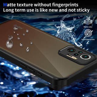 Dành Cho Redmi Note 10 Pro 4G Ốp điện thoại Cứng Mờ Da-Cảm Giác Mềm Khung TPU Chống Sốc Mỏng Vỏ