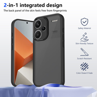 Dành Cho Redmi Note 13 Pro Plus 5G Ốp điện thoại Cứng Mờ Da-Cảm Giác Mềm Khung TPU Chống Sốc Mỏng Vỏ