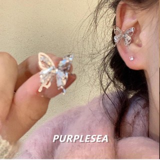 Bông Tai Kẹp Zircon Hình Bướm Phong Cách Hàn Quốc, Không Cần Xỏ Lỗ - Sweet & Tinh Tế