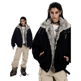 Áo khoác độn cotton nam GKSSS Da lộn phong cách Mỹ thương hiệu hợp thời trang phong cách unisex chất lượng cao