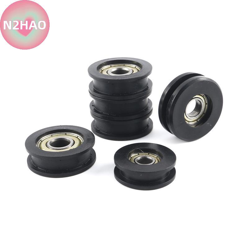 Bánh xe vòng bi ròng rọc tròn Nylon N2HAO U-groove, được sử dụng cho cửa và cửa sổ, ròng rọc tắm, ngăn kéo đường kính cửa trượt 23-43mm n