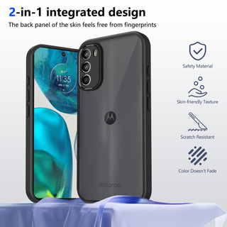 Dành Cho Motorola Moto G52 / G82 5G Ốp điện thoại Cứng Mờ Da-Cảm Giác Mềm Khung TPU Chống Sốc Mỏng Vỏ