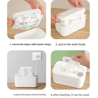 Máy hâm nóng khăn lau trẻ em ALMA1, Màn hình LED USB Charge Khăn ướt, Hộp sưởi ấm khăn ăn điều chỉnh nhiệt độ Sử dụng tại nhà