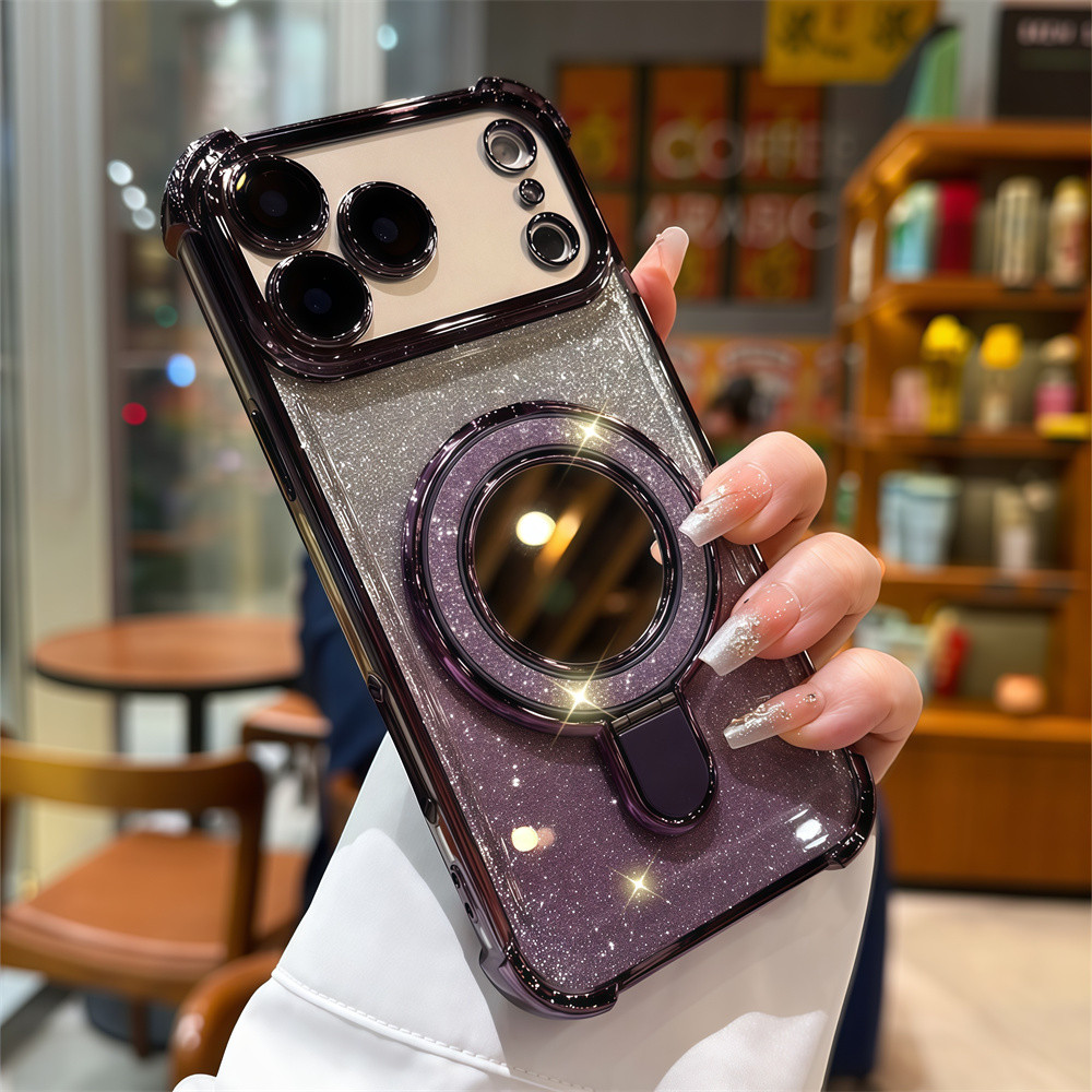 Ốp khung gương mạ điện, bảo vệ camera toàn diện, chống sốc, vỏ cứng cho iPhone 17 Pro Max 16 11 12 13 14 15 Pro Max 16 Plus