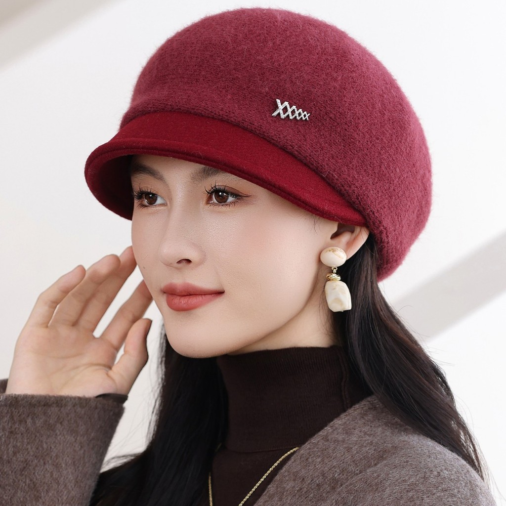 Mũ dệt kim ấm áp phong cách Hàn Quốc dành cho người cao tuổi và trung niên