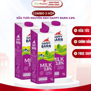 Sữa Happy Barn Nguyên Kem 3,8%, Béo Ngậy, Nguyên Liệu Pha Chế Chuẩn Quán