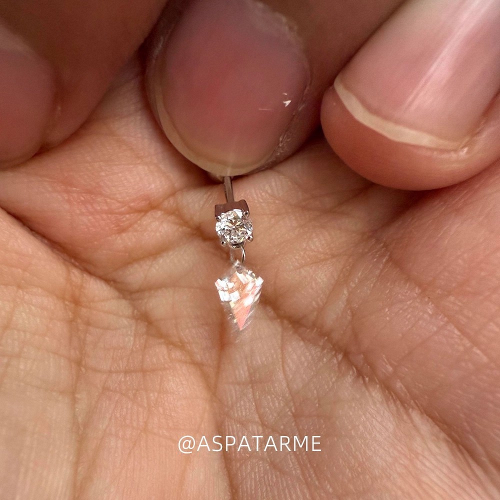Nhấp Nháy Zircon Giọt Nước Tua Rua Bông Tai Đơn Gian, Độc Đáo - Phù Hợp Mọi Lúc