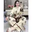 Đồ Bộ Nữ Pijama Bộ Lụa latin Tay Dài cổ sơ mi bigsize (60-80kg) cao cấp lụa TRRVhhbb
