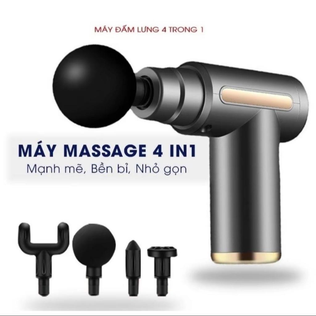 Máy massage cầm tay 4 đầu 6 chế độ cổ vai gáy