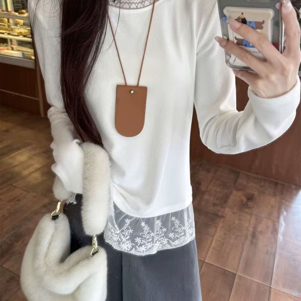 Milyfashion Pure Desire Ren - Áo sơ mi cổ tròn nhung Đức, thiết kế thời trang thu đông