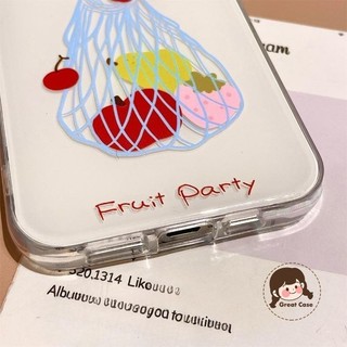 Túi Mua Sắm Trái Cây Họa Tiết Ốp Lưng Điện Thoại Samsung Galaxy S25 S24 S23 S22 S21 Ultra Plus S20 FE Lite A73 A72 A71 A53 A52 A52S A51 5G 4G Vỏ Thời Trang Chống Rơi Vỏ Mềm Dễ Thương