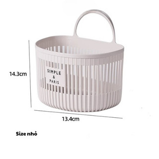 Set Bao Gồm 2 Rổ, 1 Rổ To Và 1 Rổ Nhỏ Treo Tường Đa Năng  Thiết Kế Thoát Nước Thông Minh, Chống Ẩm, Treo Tường Tiện Lợi