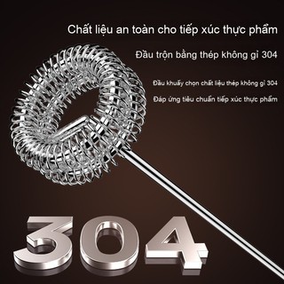 Máy đánh sữa điện gia dụng không dây micro, tạo bọt sữa pha cà phê tại nhà, làm latte, đánh trứng cầm tay mini sạc USB