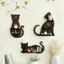 Sản phẩm mới Gothic Động Vật Hình Mèo Gỗ Tường Pha Lê Giá Để Đồ B & B Trang Trí Nhà Cửa Thủ Công