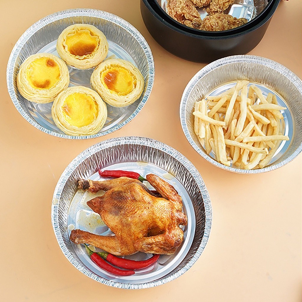 combo 10 Khay giấy bạc lót nồi chiên không dầu , khuôn giấy bạc lót nồi nướng đa năng-FE123