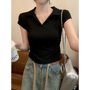 Áo Thun Slim-Fit Cho Nữ, Màu Trơn, Đáy Áo Chui Đầu, Phù Hợp Thời Trang Hiện Đại