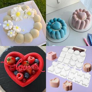 Airspecutin 3D Trái Tim / Ngôi Sao / Tròn / Vuông Hoa Pudding Silicone Mousse Khuôn DIY Món Tráng Miệng Khuôn Socola Dụng Cụ Trang Trí Bánh Máy Nướng EN