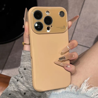Giống như 17Promax Phim bảo vệ ống kính Hương thơm Vỏ điện thoại silicon lỏng màu cam cho iPhone 17Pro 16Promax 13 14 15 Pro Max 12Promax Vỏ điện thoại di động nữ chống sốc