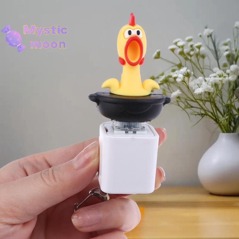 [Mystic] 1 Cái Đồ Chơi Nhựa Giảm Căng Thẳng Hoạt Hình Sáng Tạo Gà Khóc Sắc Nét Nút Giọng Nói Móc Khóa Thẩm Mỹ Cao Cho Trẻ Em Quà Tặng [Mới]