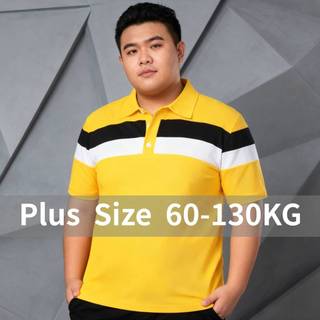 Oversize Áo Sơ Mi Polo Nam, Tay Ngắn, Sọc Contrasting, Cổ Lật, Phù Hợp Công Sở