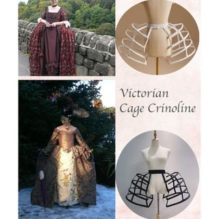 NICOLOO Pannier Petticoat, Cấu trúc lồng Váy lót Crinoline cổ điển, Bền bỉ Hỗ trợ mạnh mẽ Victoria Baroque Gothic Petticoat cho đám cưới