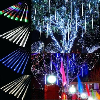 Ngoài trời siêu đẹp Đèn Led Sao Băng Đủ Màu 8 Ống 50cm-Chống Nước Trang Trí Cây Lễ Tết-Bố trí địa điểm tổ chức tiệc