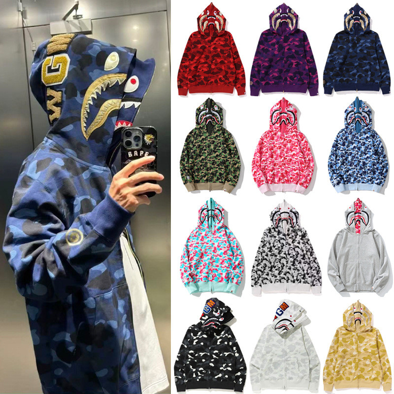 Áo Cardigan Cá Mập Đôi Cho Sinh Viên, Có Mũ Trùm Đầu Thêu, Phù Hợp Xuân - Hạ - Thu - Đông