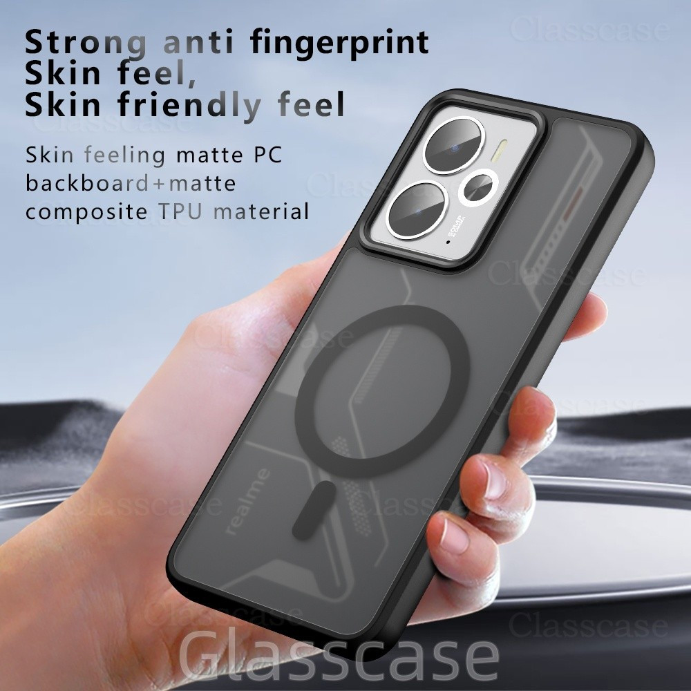 14T X Pro Plus Realme 14T 14X 14Pro 14ProPlus Chống Trầy Xước Trong Suốt Mờ Từ Tính Vỏ Điện Thoại Chống Sốc Bảo Vệ Mặt Sau Cứng Chống Vân Tay