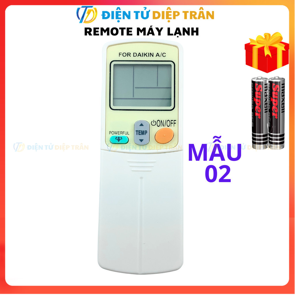Điều khiển điều hòa Điều khiển điều hoà DAIKIN Mã 05 ARC423A27, remote máy lạnh DAIKIN