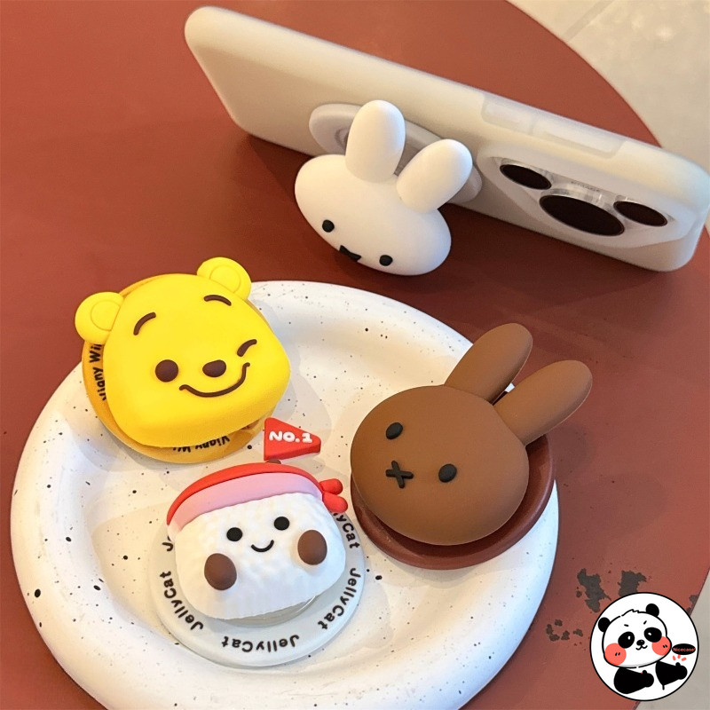 Silicone Từ Giá Đỡ Điện Thoại Để Bàn Lười Hoạt Hình Ngộ nghĩnh Poop Gấu Dễ Thương Thỏ Bò Thoáng Mát ins Phong Cách Vỏ Giá Đỡ Bao Đứng