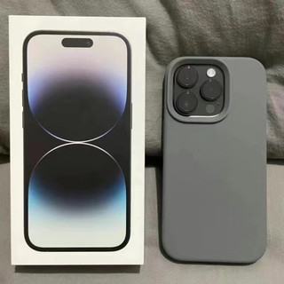 Mềm Mờ Lỏng Silicon Bảo Vệ Ống Thích Hợp Cho IPhone11 12 13 14 15 16 Pro Max 14 15 16 Plus Kẹo TPU Vỏ Bảo Vệ Lỗ Lớn  Màu Xám
