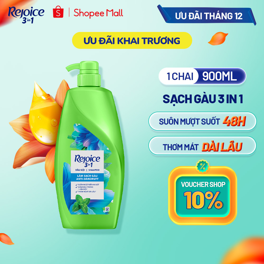 [REJOICE] Dầu Gội REJOICE 3IN1 Chai 900ML
