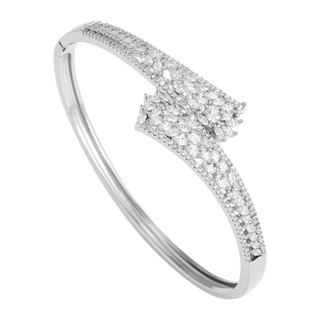 Châu Âu Mỹ ins Phong Cách Mới Zircon Hình Học Mở Vòng Tay Nữ