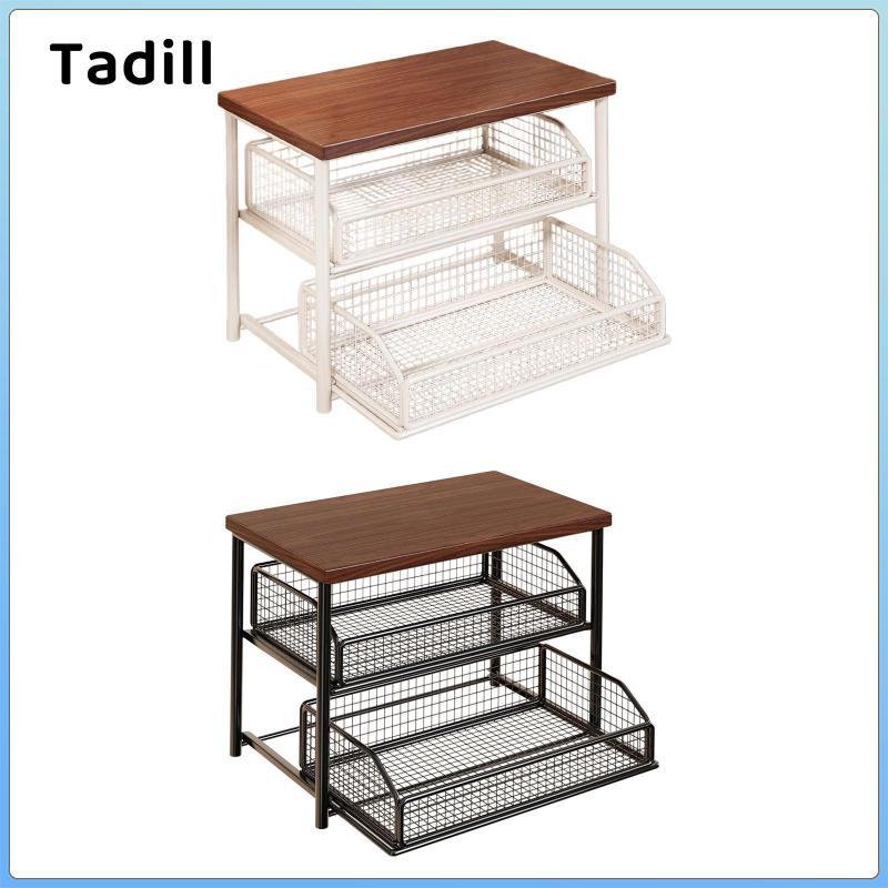Trạm Cà Phê Người Tổ Chức Kệ Để Bàn Người Tổ Chức Lưu Trữ Đa Năng Giá Đựng Cà Phê Kệ 2 Tầng Cho Thanh Xi-rô