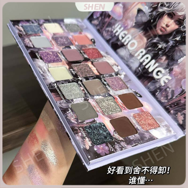 Phấn mắt màu trăng lạnh hai mươi mốt màu Matte Pearlescent Strobe Phấn mắt đa chức năng