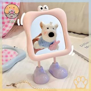 [Z & O] Gương trang điểm mắt lớn hoạt hình dễ thương để bàn Chân trang điểm nữ Gương bổ sung giá trị thẩm mỹ cao.