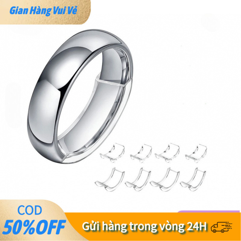 【24h】Bộ Điều Chỉnh Nhẫn Lỏng Lẻo - 8 Miếng Đệm Silicon Cao Cấp - Giải Pháp Hoàn Hảo Cho Trang Sức