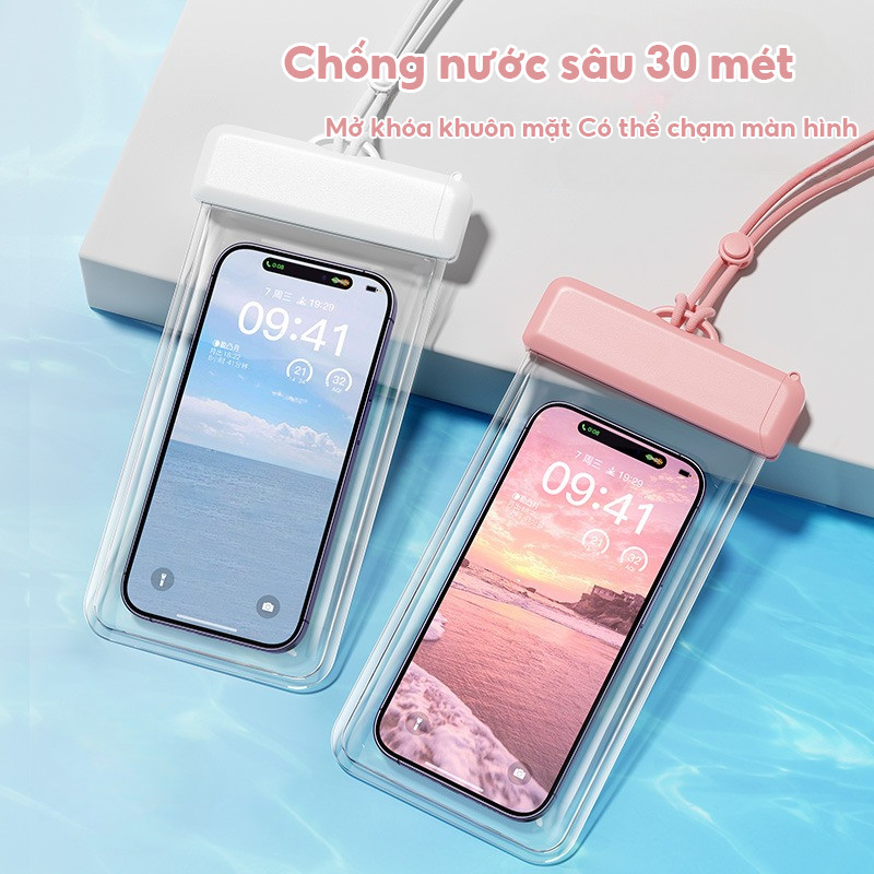 Túi Đựng Điện Thoại Chống Nức IPX8 - Dùng Được Face ID, Đi Bơi Lội, Lặn Biển & Du Lịch Ngoài Trời