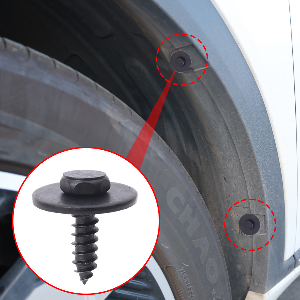 10 / 30 / 50 Cái Vít Tự Khai Thác Bằng Thép Đen Cho Xe BMW Mercedes Bumper Fender| Chốt nắp động cơ tự động Hex Head Thread|Bộ sửa chữa viền thân xe ô tô