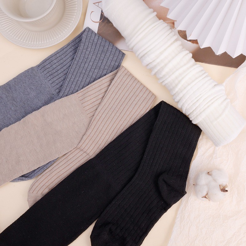Tất cổ cao phong cách Nhật Bản JK, bông polyester, 4 màu đen xám trắng kaki, phù hợp trang phục hàng ngày và dự tiệc