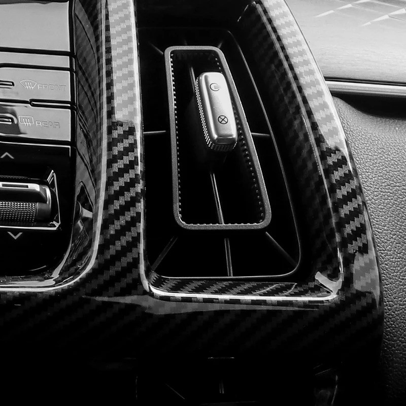 Dành Cho Kia Sorento MQ4 2021-2026 Sợi Carbon Viền Bảng Điều Khiển Trung Tâm, AC, Thông Hơi, LHD