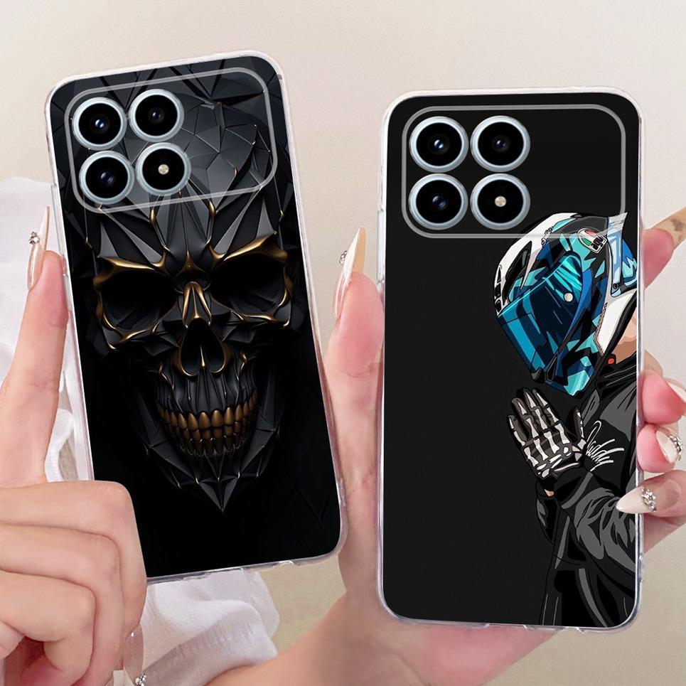 Dành Cho Poco F8 Pro 5G Ốp lưng Redmi K90 Vỏ Rồng Mát Sư Tử Hổ Hoạt Hình Tranh Mặt Sau Trong Suốt Silicon Mềm Capa