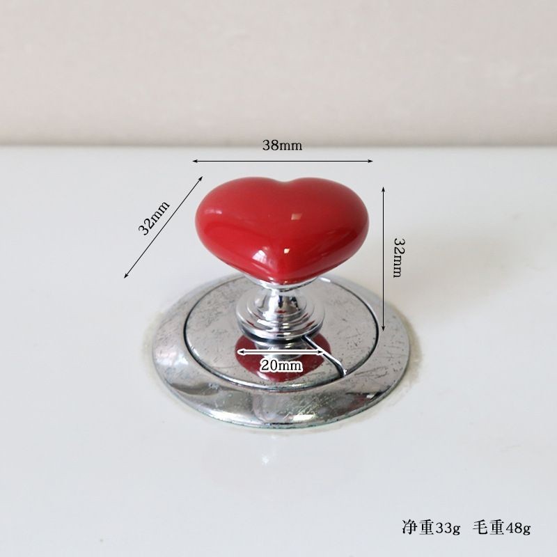 Nút Dán Nhấn Xả Nước Bồn Cầu Hình Trái Tim Tiện Lợi, Nhựa Bền, Màu Hồng Đỏ Trắng, Nâng Cao Trang Trí Nhà Vệ Sinh, Chất L