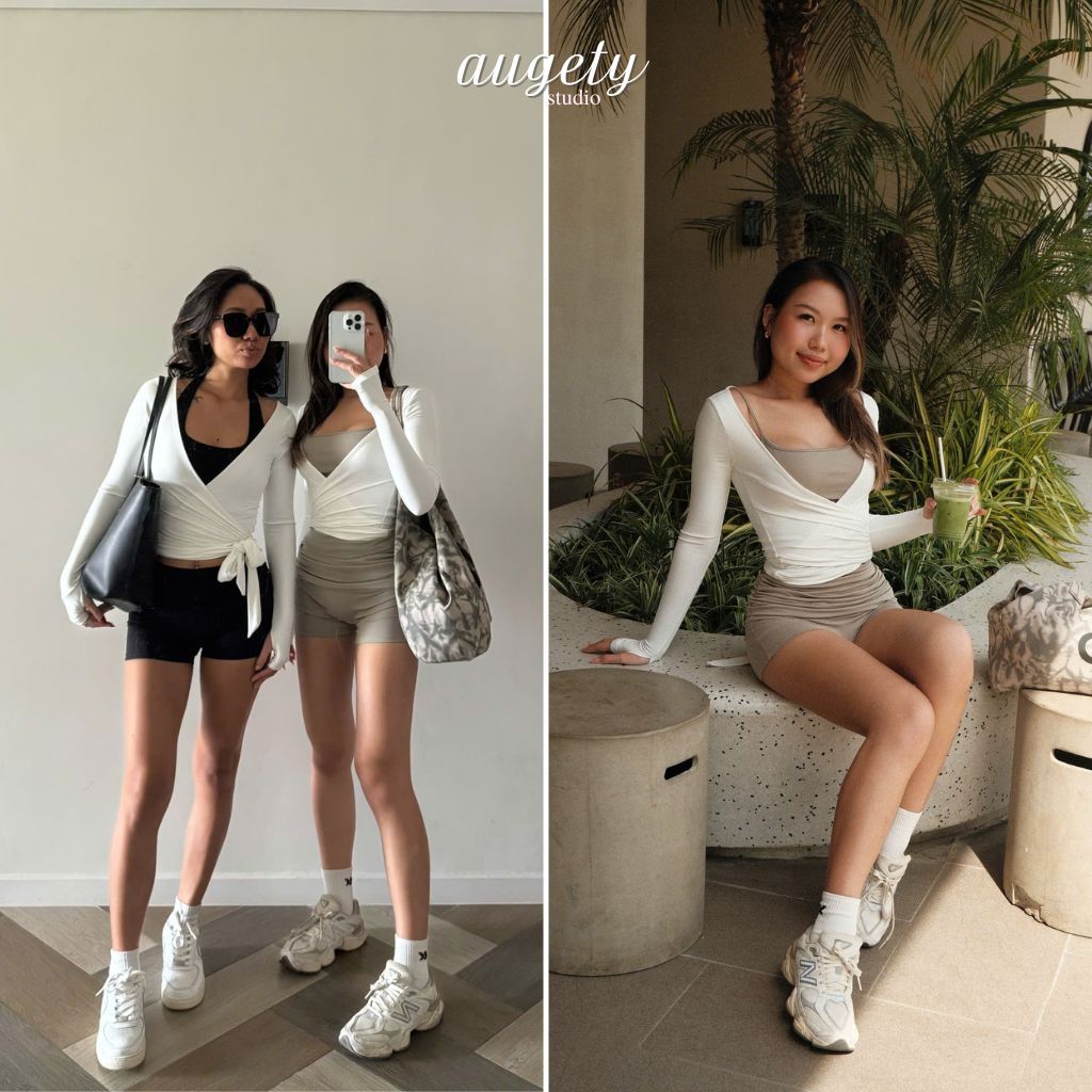 Quần Short Lưng Gập Nhún Eo Cạp Trễ Vải Thun Cao Cấp Augety Studio, RAYE SHORTS